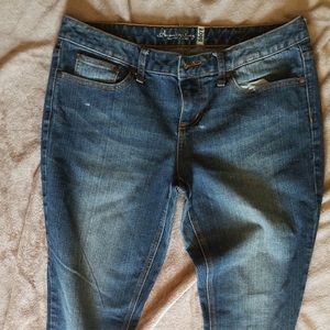 Barley worn jeans